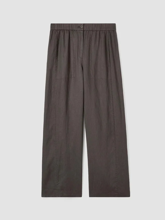Organic Linen Wide Trouser Pant Grove Women Eileen Fisher Pants Shorts and Jumpsuits