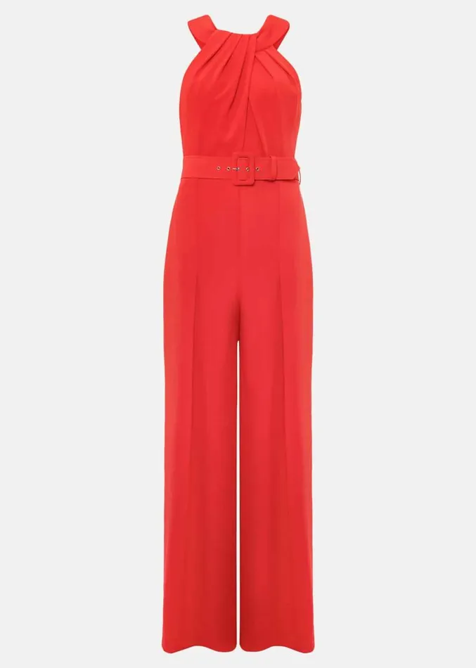 Orla Twist Neck Jumpsuit Fire Women Phase Eight Dresses