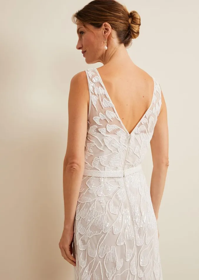 Ottilie Beaded Maxi Wedding Dress Ivory Women Phase Eight Dresses