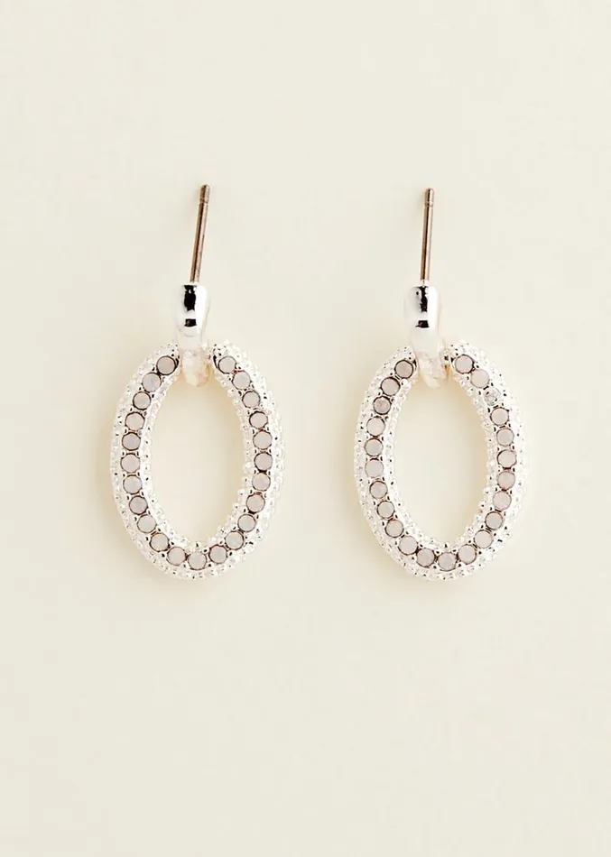 Oval Stone Drop Earring Ivory Women Phase Eight Jewellery