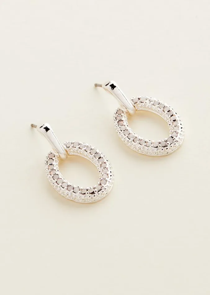 Oval Stone Drop Earring Ivory Women Phase Eight Jewellery