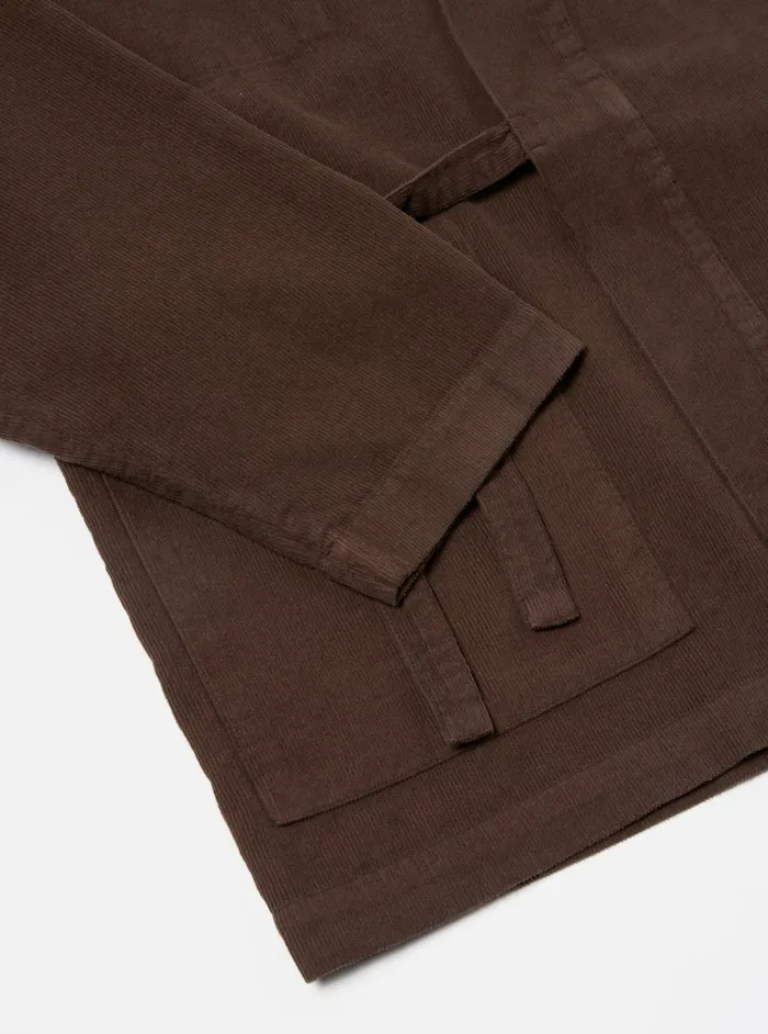 Overshirts Men Universal Works Universal Works Kyoto Work Jacket In Brown Fine Cord