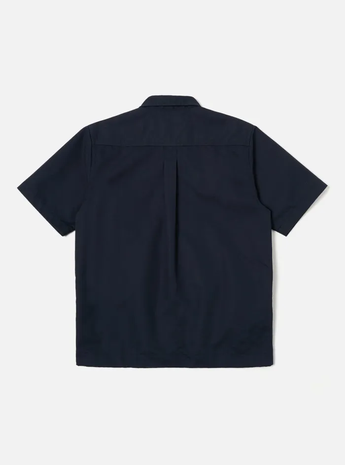 Overshirts Men Universal Works Universal Works Tech Overshirt In Navy Brushed Polytech