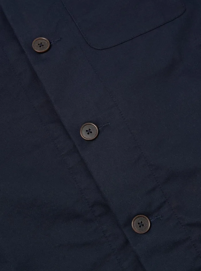 Overshirts Men Universal Works Universal Works Tech Overshirt In Navy Brushed Polytech