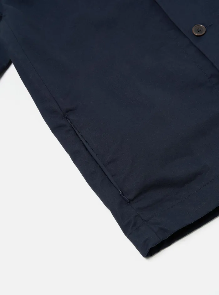 Overshirts Men Universal Works Universal Works Tech Overshirt In Navy Brushed Polytech