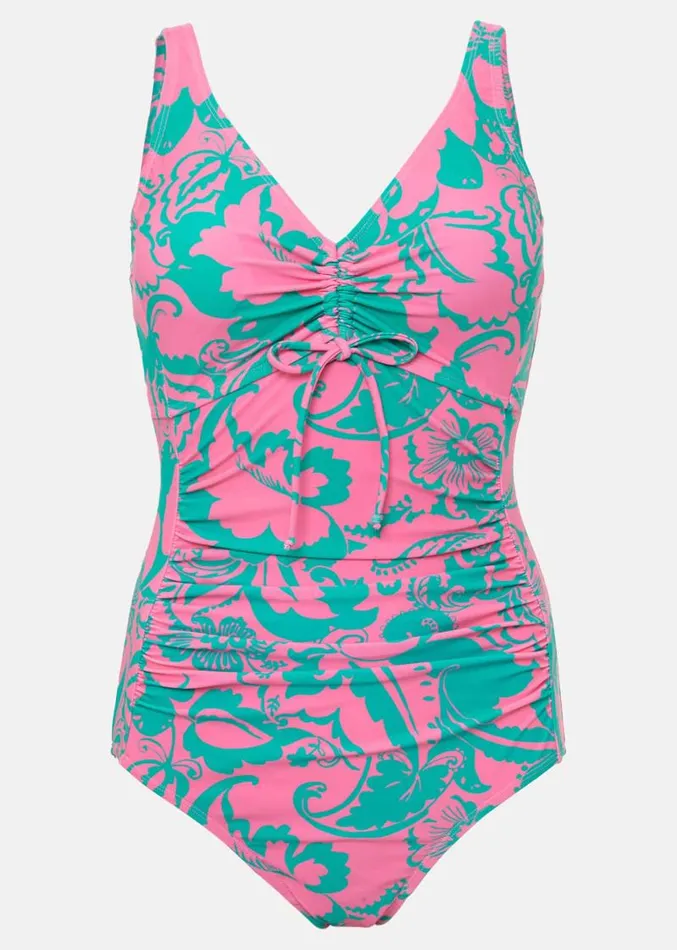 Paisley Printed Swimsuit Greenpink Women Phase Eight Swimwear