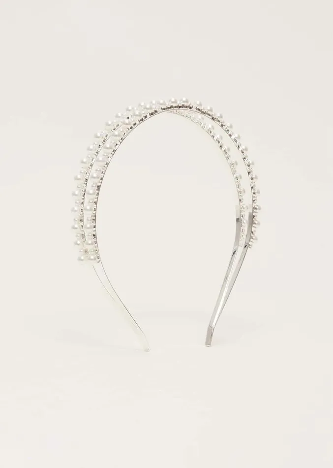 Pearl Headband Silver Women Phase Eight Headbands