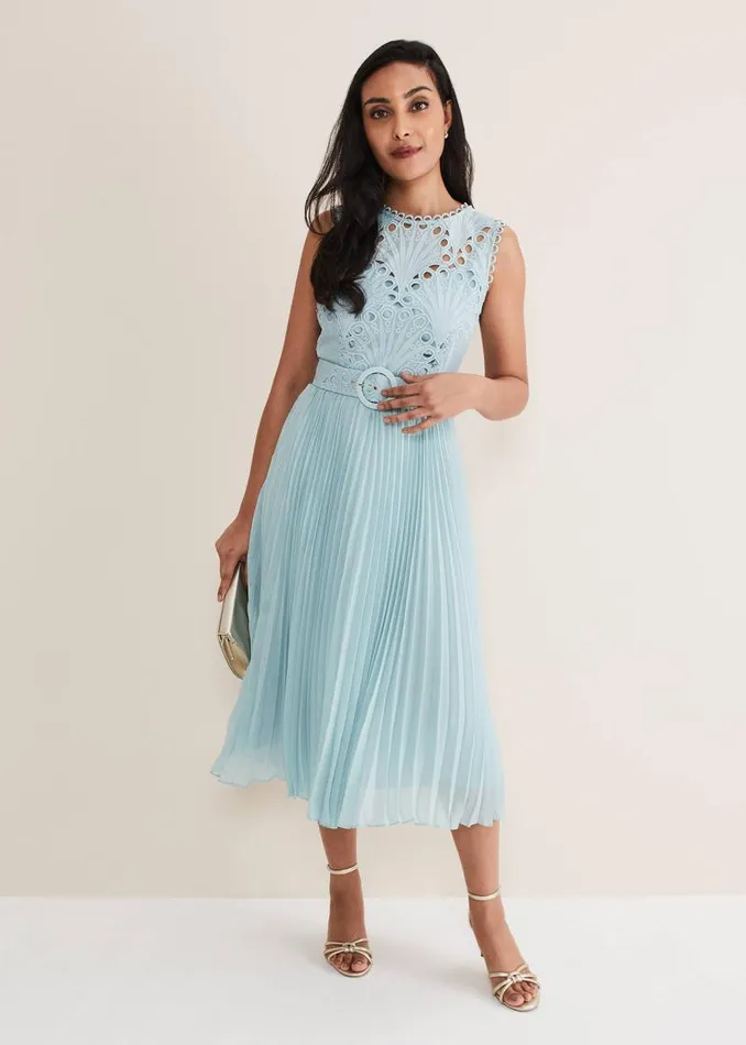 Petite Amora Lace Bodice Dress Peppermint Women Phase Eight Dresses