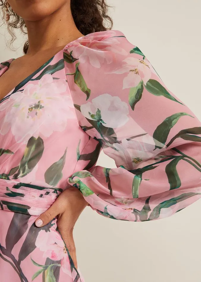 Petite Lina Printed Midi Dress Multicoloured Women Phase Eight Dresses