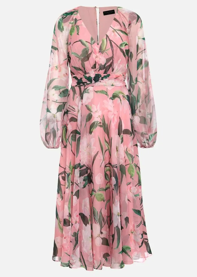 Petite Lina Printed Midi Dress Multicoloured Women Phase Eight Dresses