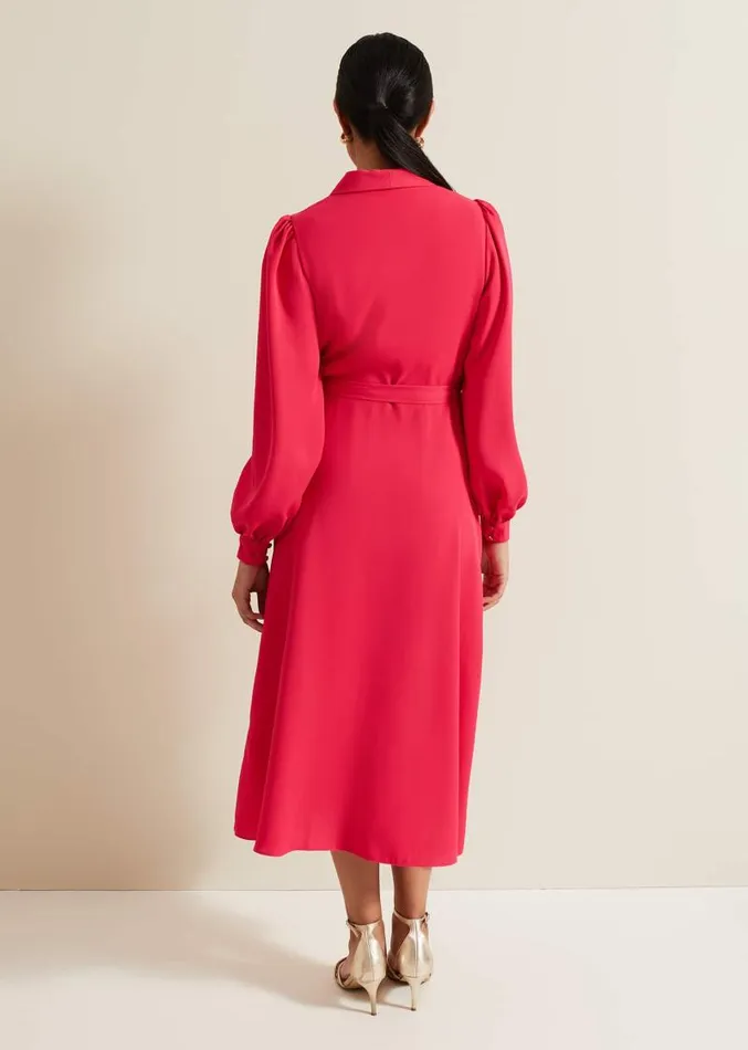 Petite Philippa Wrap Dress Pink Women Phase Eight Dresses
