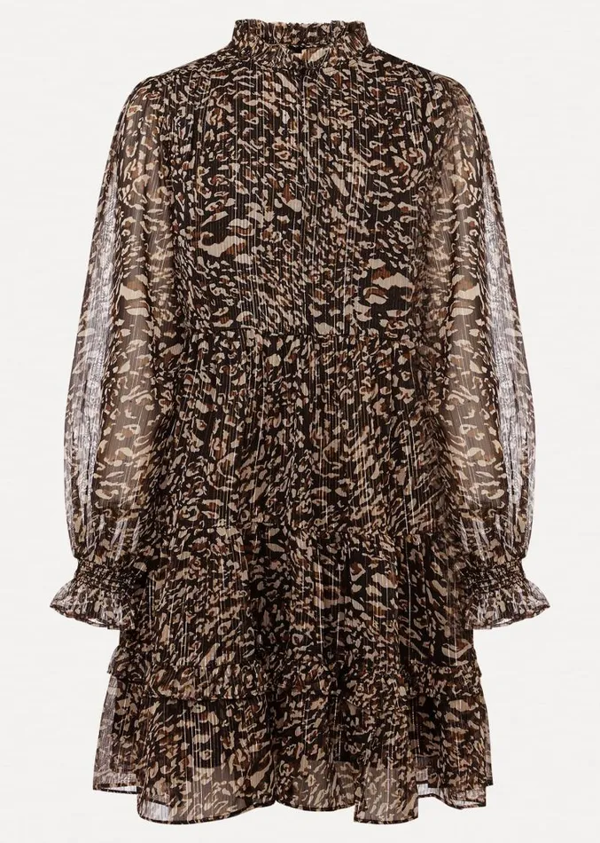 Petite Shreya Leopard Swing Dress Neutral Women Phase Eight Dresses