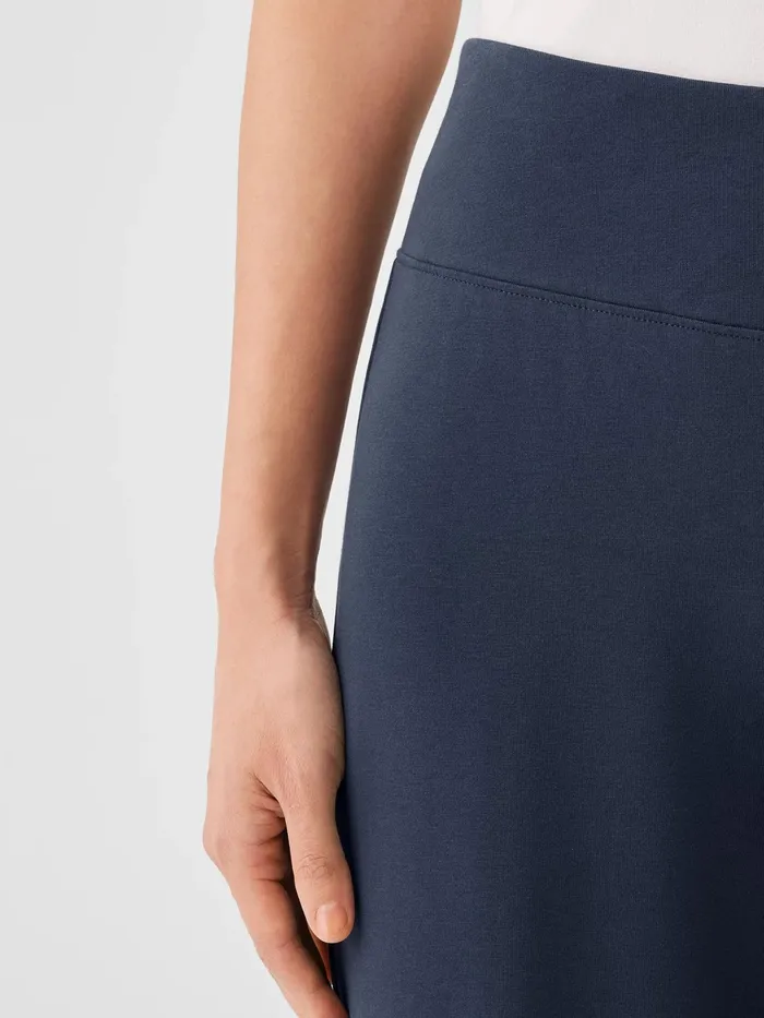 Pima Cotton Stretch Jersey WideLeg Pant Ocean Women Eileen Fisher Pants Shorts and Jumpsuits