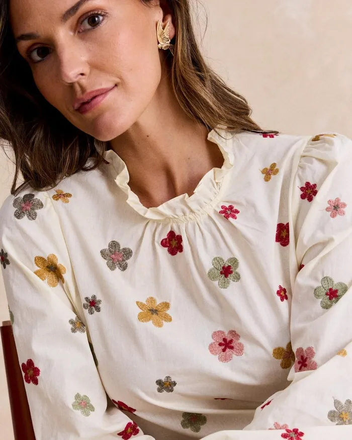 Polin Et Moi Auri Flowers Shirt Raw Women Blouses And Shirts Polin Et Moi Auri Flowers Shirt Raw Women Blouses And Shirts