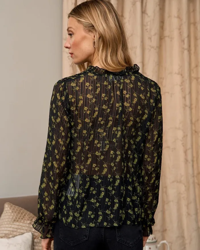 Polin Et Moi Blouse Flowers Alaide Black Women Blouses And Shirts Polin Et Moi Blouse Flowers Alaide Black Women Blouses And Shirts