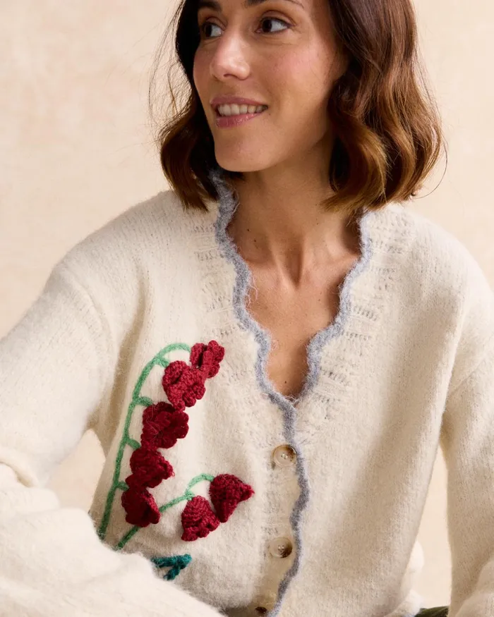Polin Et Moi Cardiga Flor Agata Raw Women Cardigans And Sweaters Polin Et Moi Cardiga Flor Agata Raw Women Cardigans And Sweaters