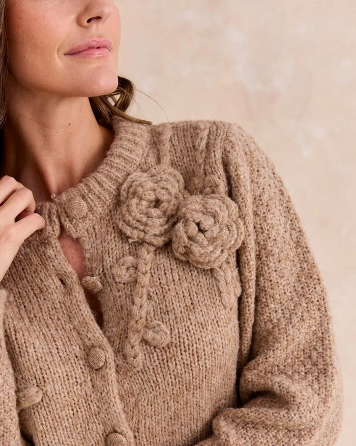 Polin Et Moi Cardigan Knitted Cloe Camel Women Cardigans And Sweaters Polin Et Moi Cardigan Knitted Cloe Camel Women Cardigans And Sweaters