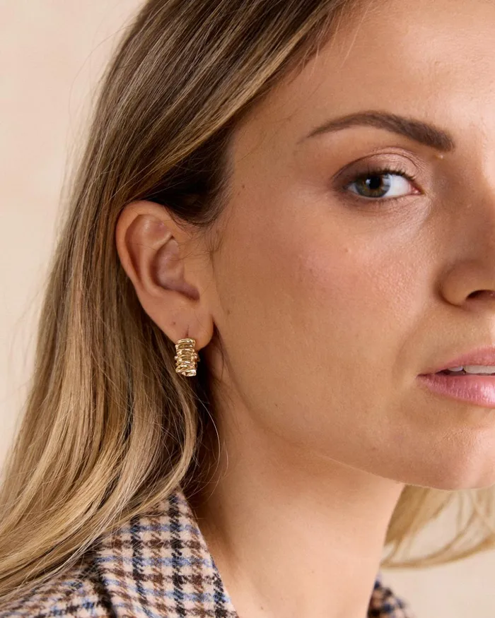 Polin Et Moi Carima Hoop Earring Gold Women Jewelry