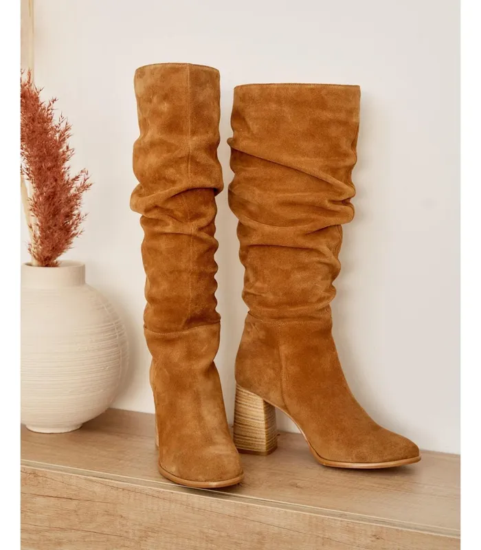 Polin Et Moi Cosette Wrinkled Boot Leather Women Boots Polin Et Moi Cosette Wrinkled Boot Leather Women Boots