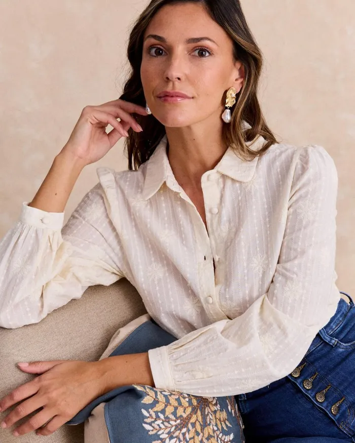 Polin Et Moi Daisy Collar Shirt Raw Women Blouses And Shirts Polin Et Moi Daisy Collar Shirt Raw Women Blouses And Shirts