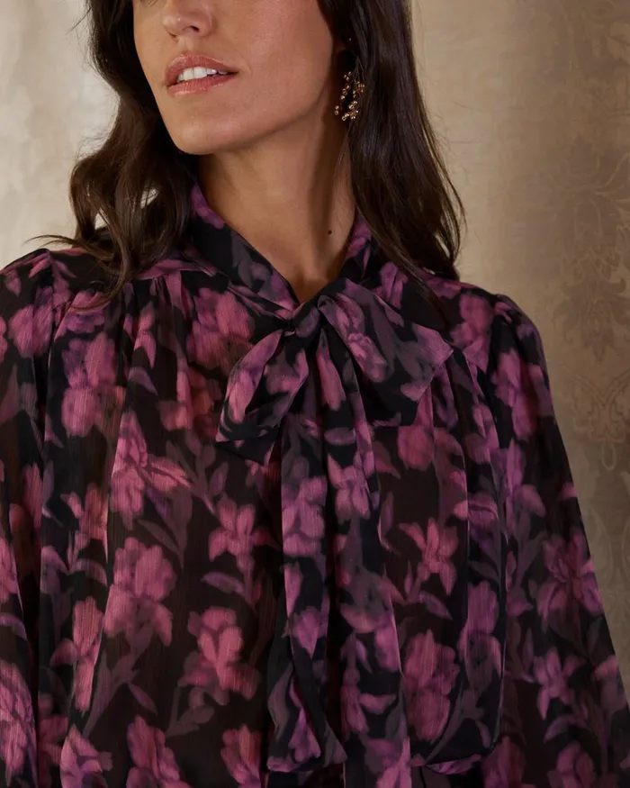 Polin Et Moi Delia Chiffon Shirt Black Women Blouses And Shirts Polin Et Moi Delia Chiffon Shirt Black Women Blouses And Shirts