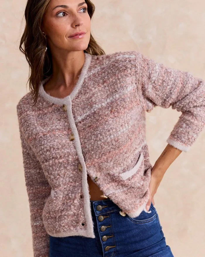 Polin Et Moi Eleni Knitted Cardigan Taupe Women Cardigans And Sweaters Polin Et Moi Eleni Knitted Cardigan Taupe Women Cardigans And Sweaters