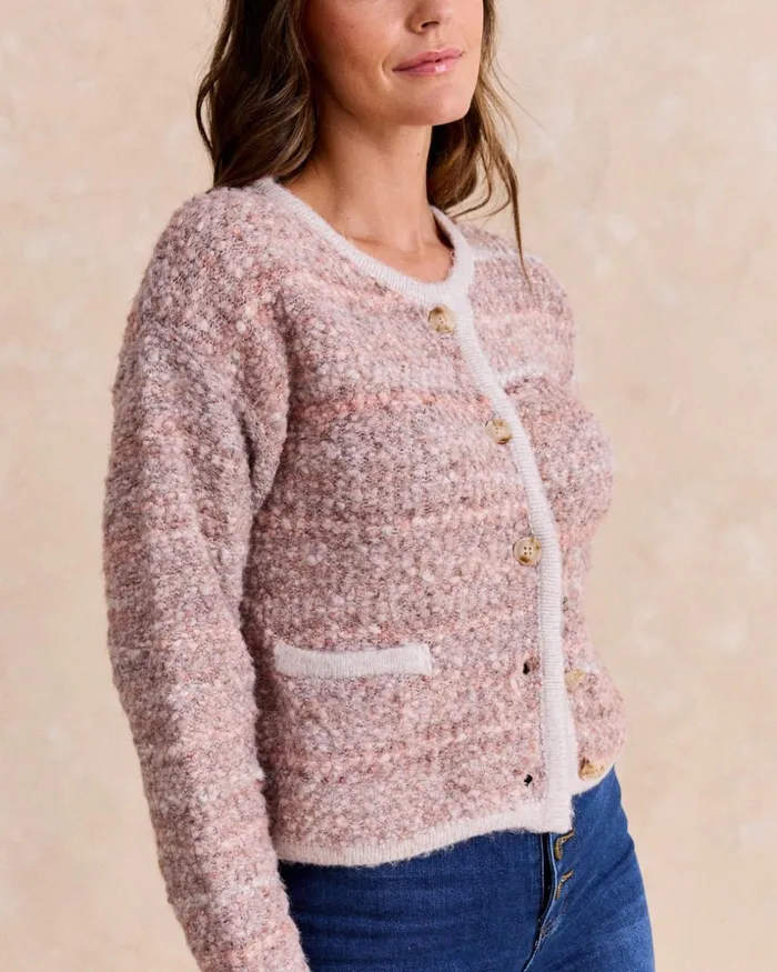 Polin Et Moi Eleni Knitted Cardigan Taupe Women Cardigans And Sweaters Polin Et Moi Eleni Knitted Cardigan Taupe Women Cardigans And Sweaters