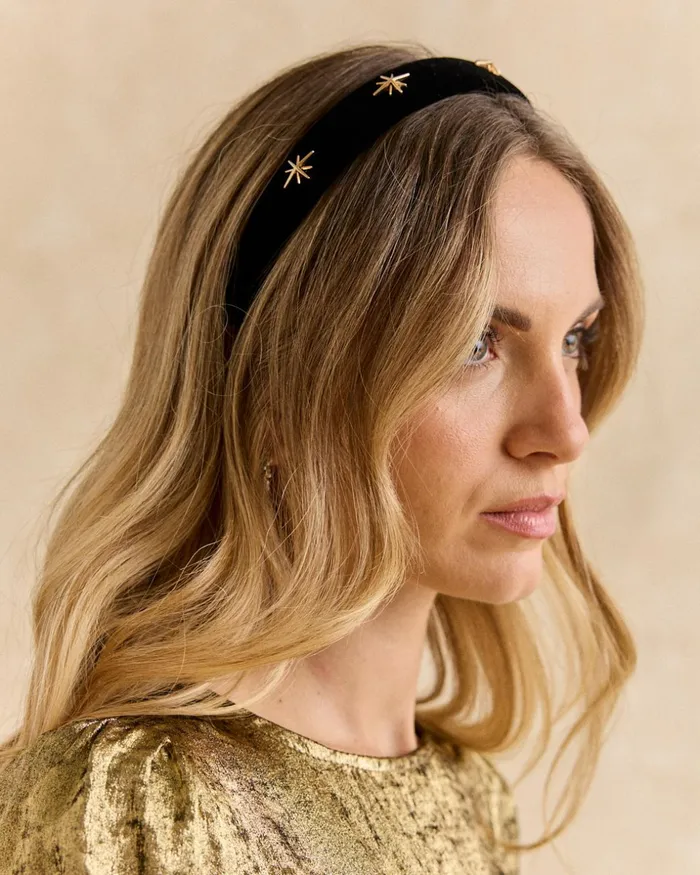 Polin Et Moi Ester Velvet Headband Black Women Hair Accessories