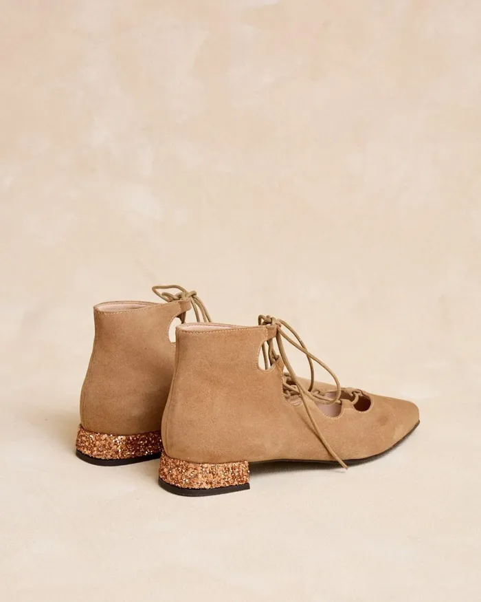 Polin Et Moi Galena LaceUp Ankle Boots Camel Women Ankle Boots Polin Et Moi Galena LaceUp Ankle Boots Camel Women Ankle Boots