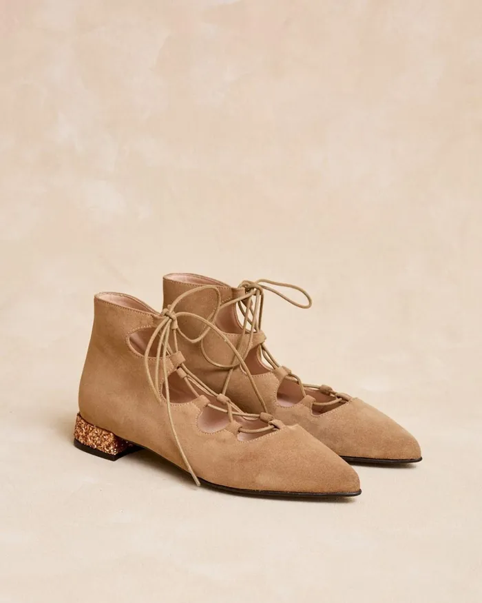 Polin Et Moi Galena LaceUp Ankle Boots Camel Women Ankle Boots Polin Et Moi Galena LaceUp Ankle Boots Camel Women Ankle Boots