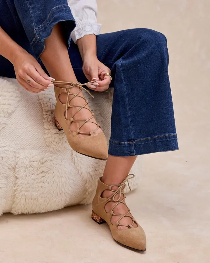 Polin Et Moi Galena LaceUp Ankle Boots Camel Women Ankle Boots Polin Et Moi Galena LaceUp Ankle Boots Camel Women Ankle Boots