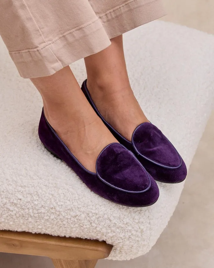 Polin Et Moi Gilmena Low Moccasin Purple Women Moccasins