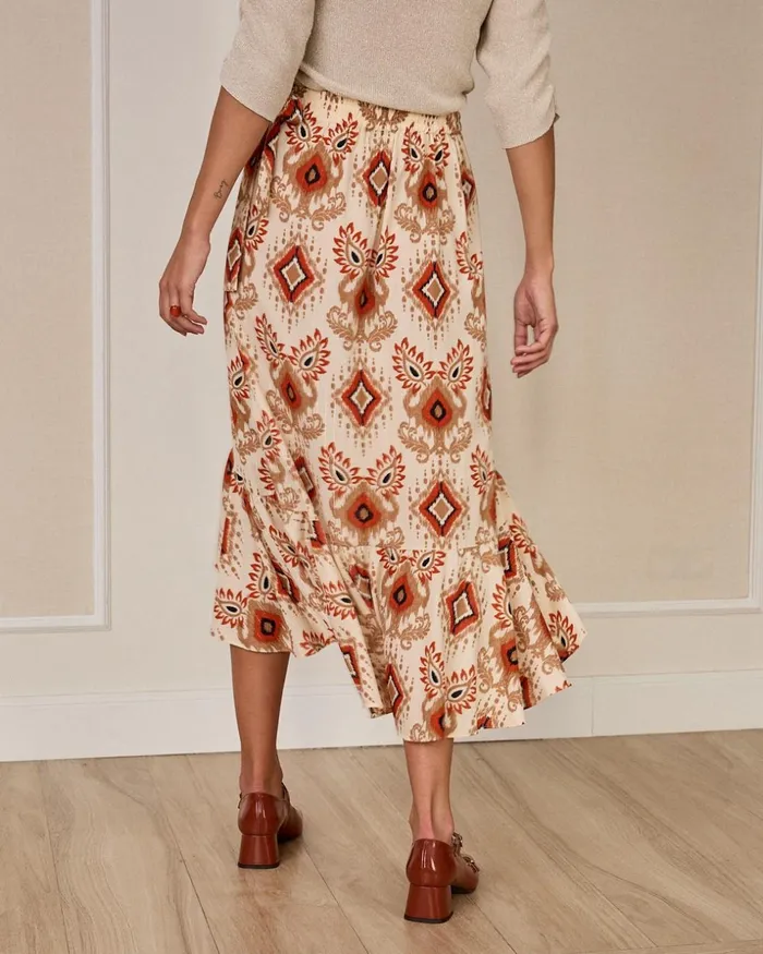 Polin Et Moi Giselle Africa Skirt Beige Women Skirts Polin Et Moi Giselle Africa Skirt Beige Women Skirts