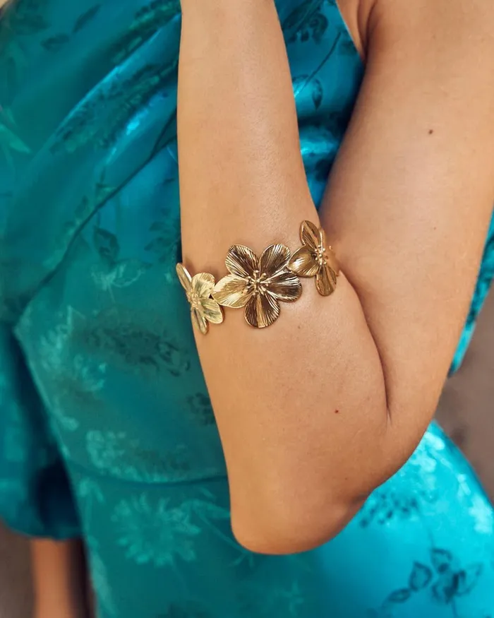 Polin Et Moi Gurte Flower Bracelet Whitegold Women Jewelry