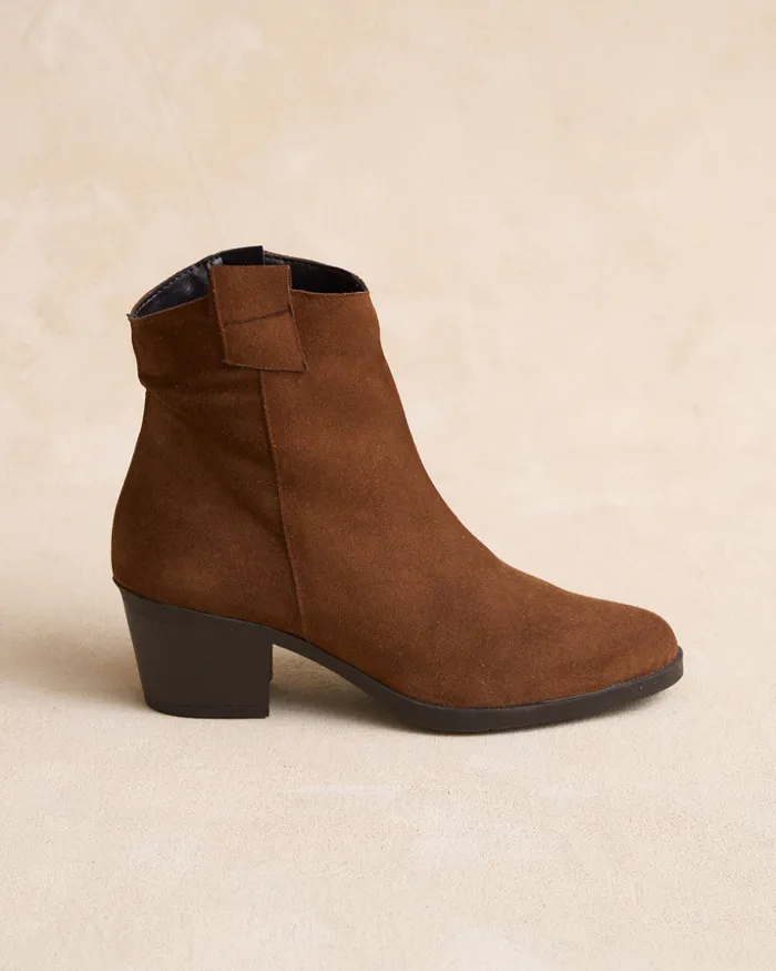 Polin Et Moi Liara Heel Ankle Boots Leather Women Ankle Boots