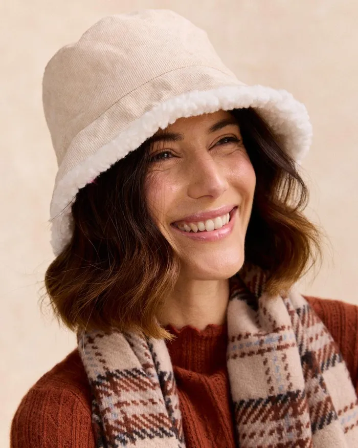 Polin Et Moi Palm Shearling Hat Nude Women Hats And Scarves