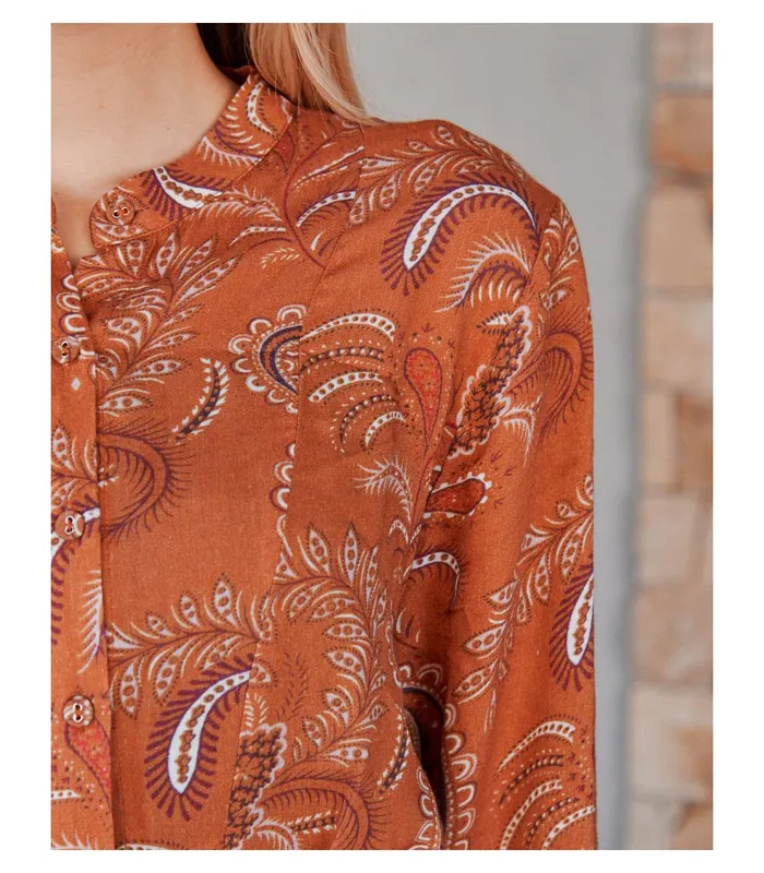 Polin Et Moi Printed Blouse Manuella Tile Women Blouses And Shirts Polin Et Moi Printed Blouse Manuella Tile Women Blouses And Shirts
