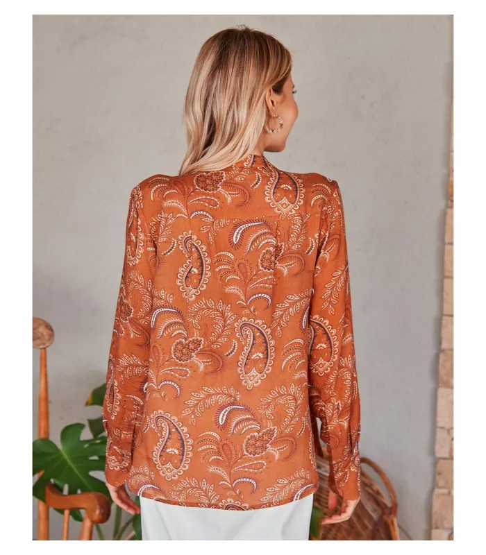 Polin Et Moi Printed Blouse Manuella Tile Women Blouses And Shirts Polin Et Moi Printed Blouse Manuella Tile Women Blouses And Shirts