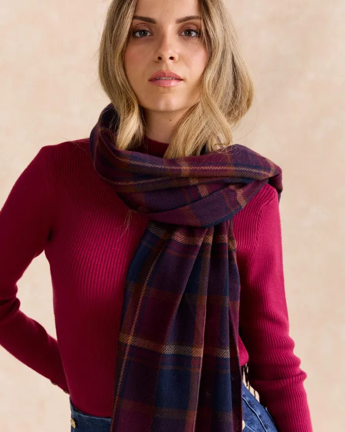 Polin Et Moi Ritana Striped Scarf Cherry Women Hats And Scarves Polin Et Moi Ritana Striped Scarf Cherry Women Hats And Scarves