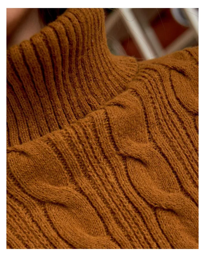 Polin Et Moi Sweater Anum Braiding Ochre Women Cardigans And Sweaters Polin Et Moi Sweater Anum Braiding Ochre Women Cardigans And Sweaters