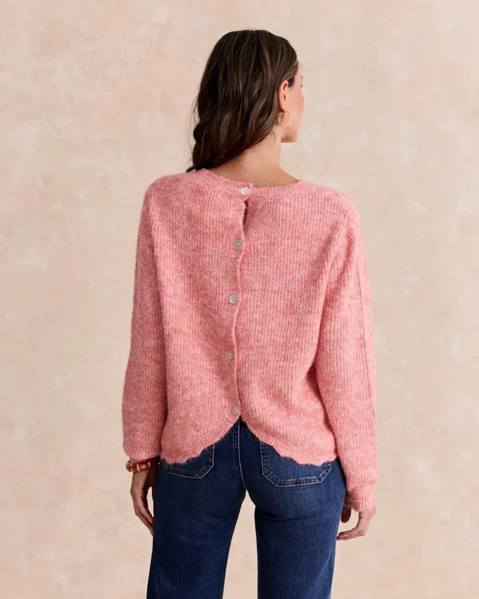 Polin Et Moi Sweater Covi Buttons Peach Women Cardigans And Sweaters Polin Et Moi Sweater Covi Buttons Peach Women Cardigans And Sweaters