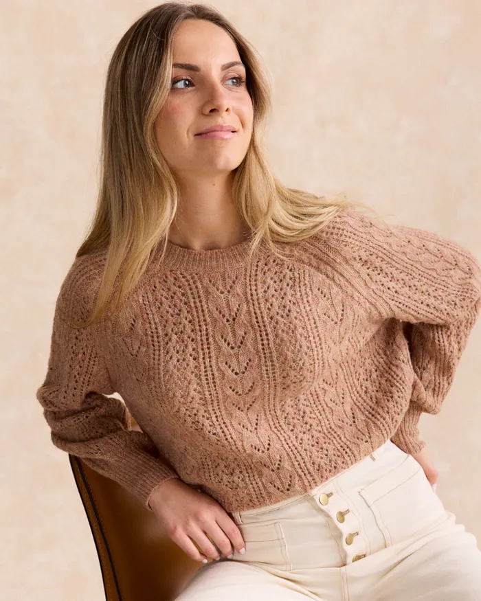 Polin Et Moi Sweater Knitted Alegri Camel Women Cardigans And Sweaters Polin Et Moi Sweater Knitted Alegri Camel Women Cardigans And Sweaters