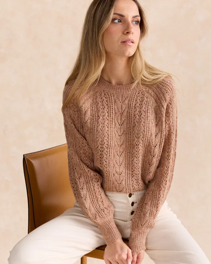 Polin Et Moi Sweater Knitted Alegri Camel Women Cardigans And Sweaters Polin Et Moi Sweater Knitted Alegri Camel Women Cardigans And Sweaters