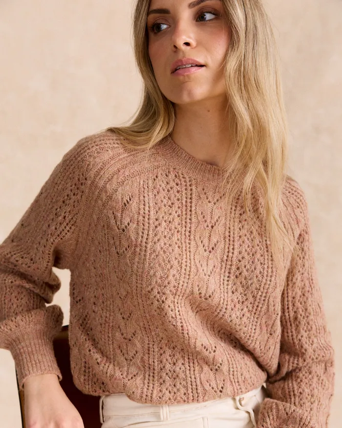 Polin Et Moi Sweater Knitted Alegri Camel Women Cardigans And Sweaters Polin Et Moi Sweater Knitted Alegri Camel Women Cardigans And Sweaters