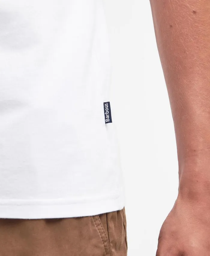 Powburn Pocket TShirt Classic White Men Barbour TShirts