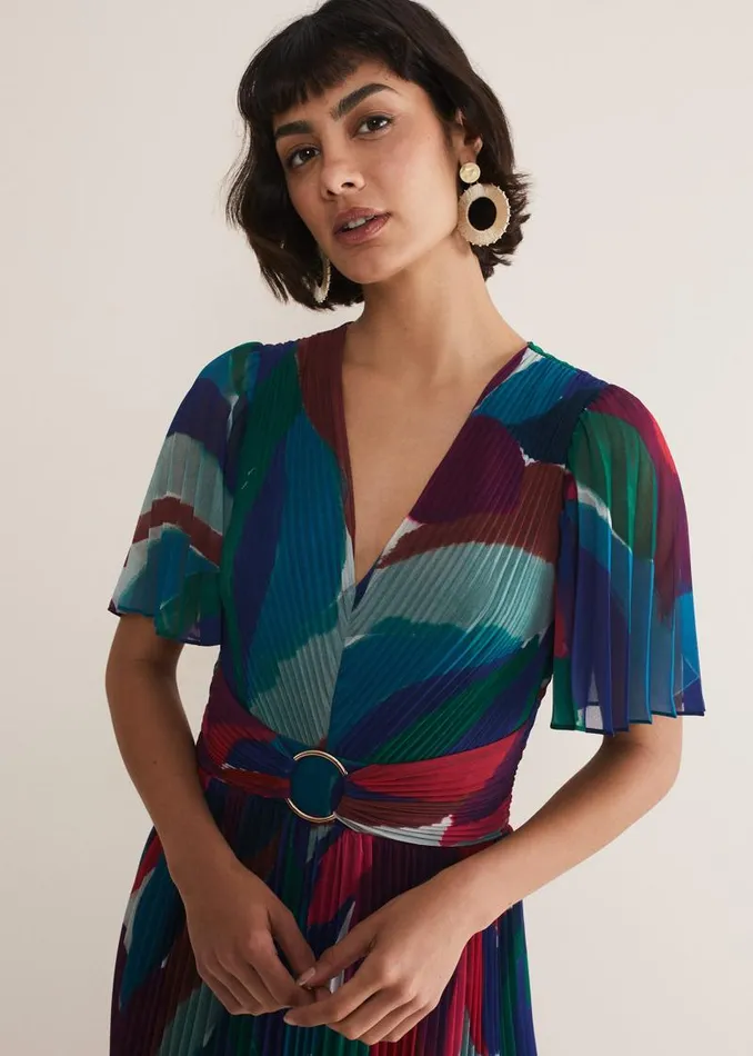 Priscilla Abstract Floral Pleated Maxi Dress Multicoloured Women Phase Eight Dresses Priscilla Abstract Floral Pleated Maxi Dress Multicoloured Women Phase Eight Dresses