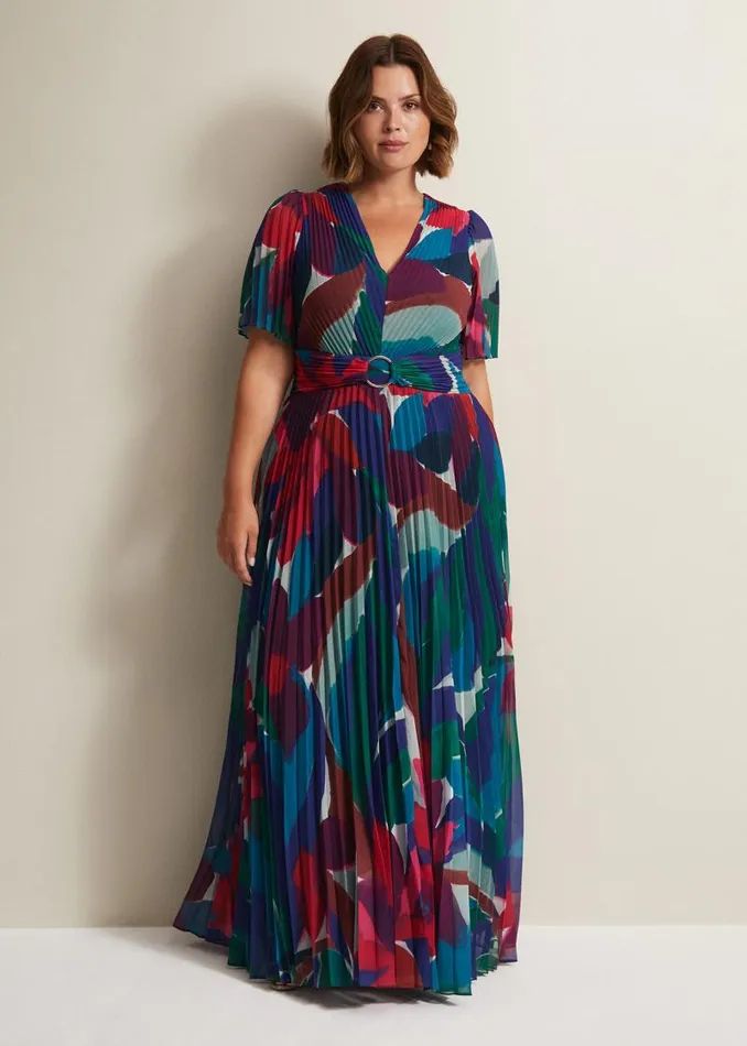 Priscilla Abstract Floral Pleated Maxi Dress Multicoloured Women Phase Eight Dresses Priscilla Abstract Floral Pleated Maxi Dress Multicoloured Women Phase Eight Dresses
