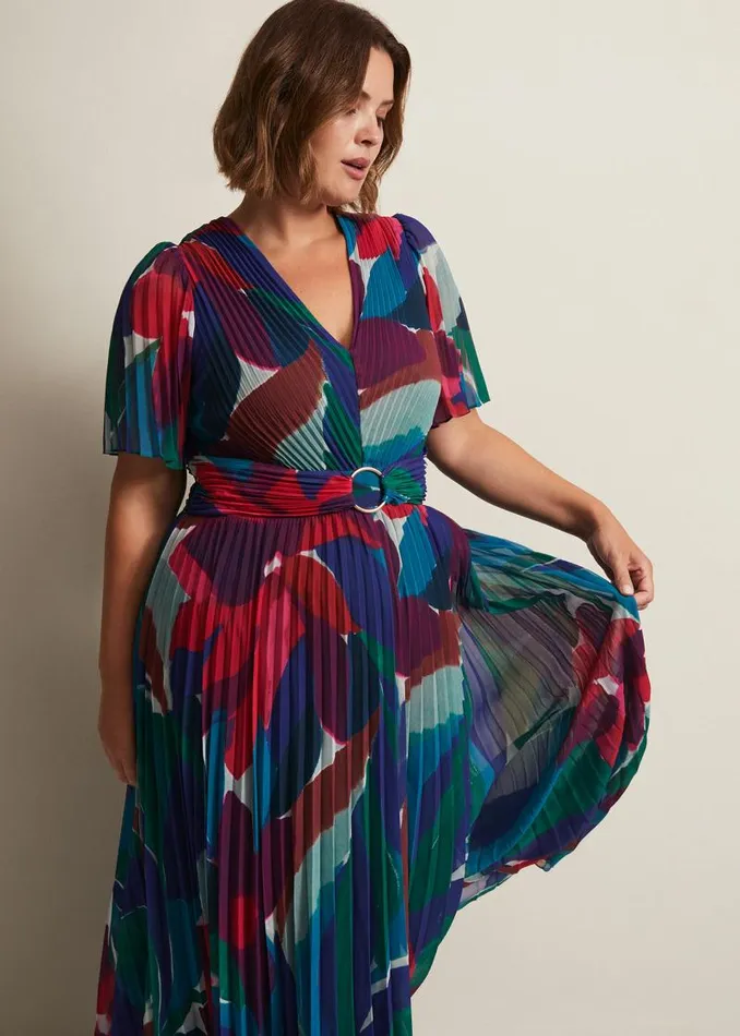 Priscilla Abstract Floral Pleated Maxi Dress Multicoloured Women Phase Eight Dresses Priscilla Abstract Floral Pleated Maxi Dress Multicoloured Women Phase Eight Dresses