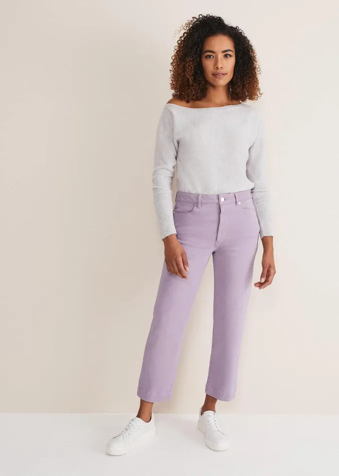 Ramona Straight Leg Jeans Lilac Women Phase Eight Trousers