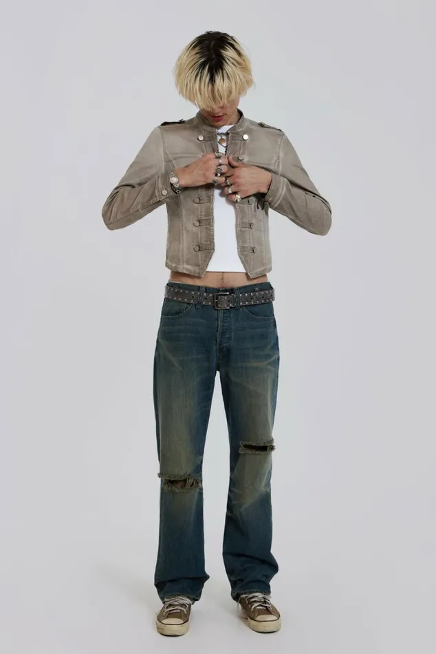 Rebel Jacket Beige Men Jaded London